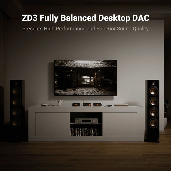 Fosi Audio ZD3 Fully Balanced Desktop DAC with Preamp Functionality - 2