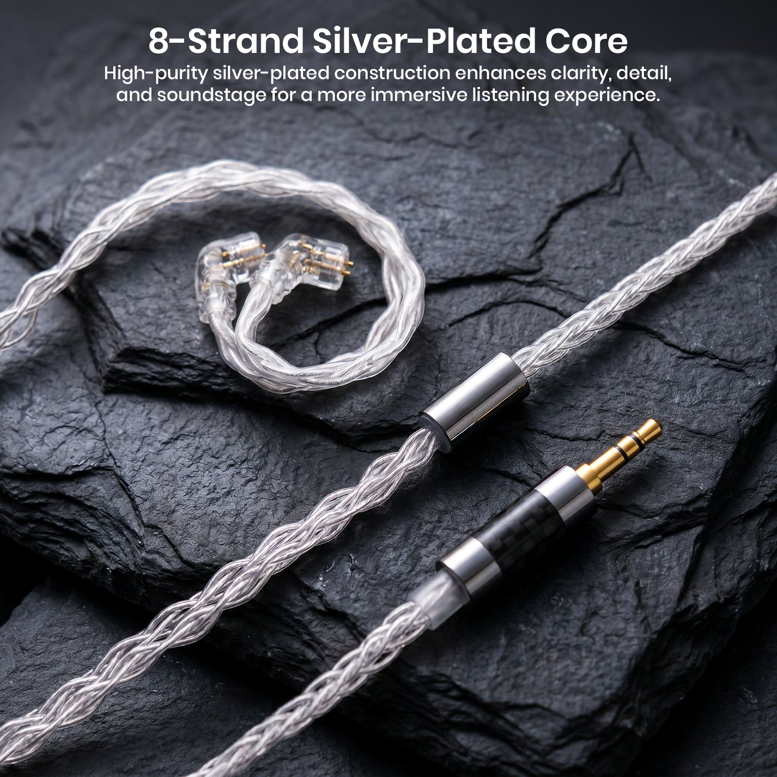 GK L200-8 Eight-Strand Silver-Plated Upgrade Cable for IEM