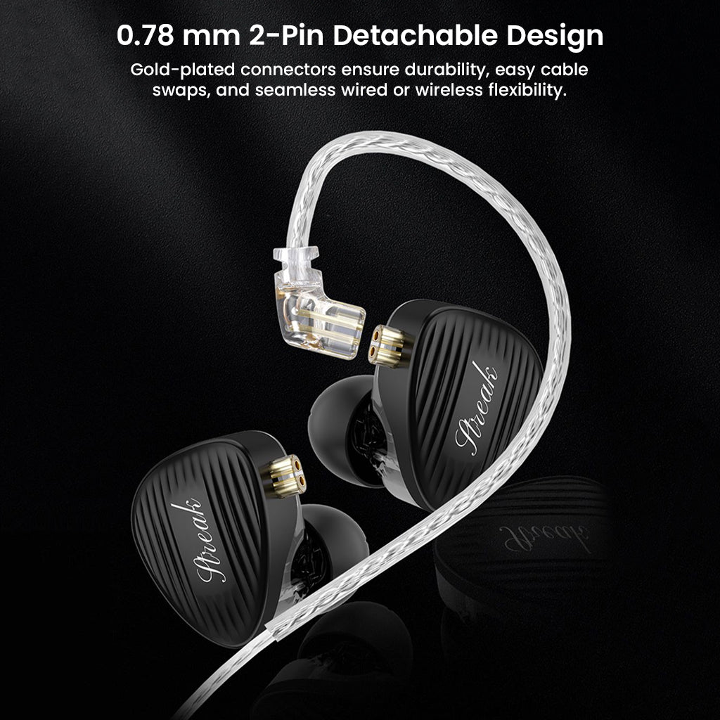 GK Streak dual-driver in-ear monitor with detachable cable