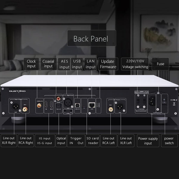 GUSTARD – X30 Quad ES9039SPRO Network Streaming DAC - 8