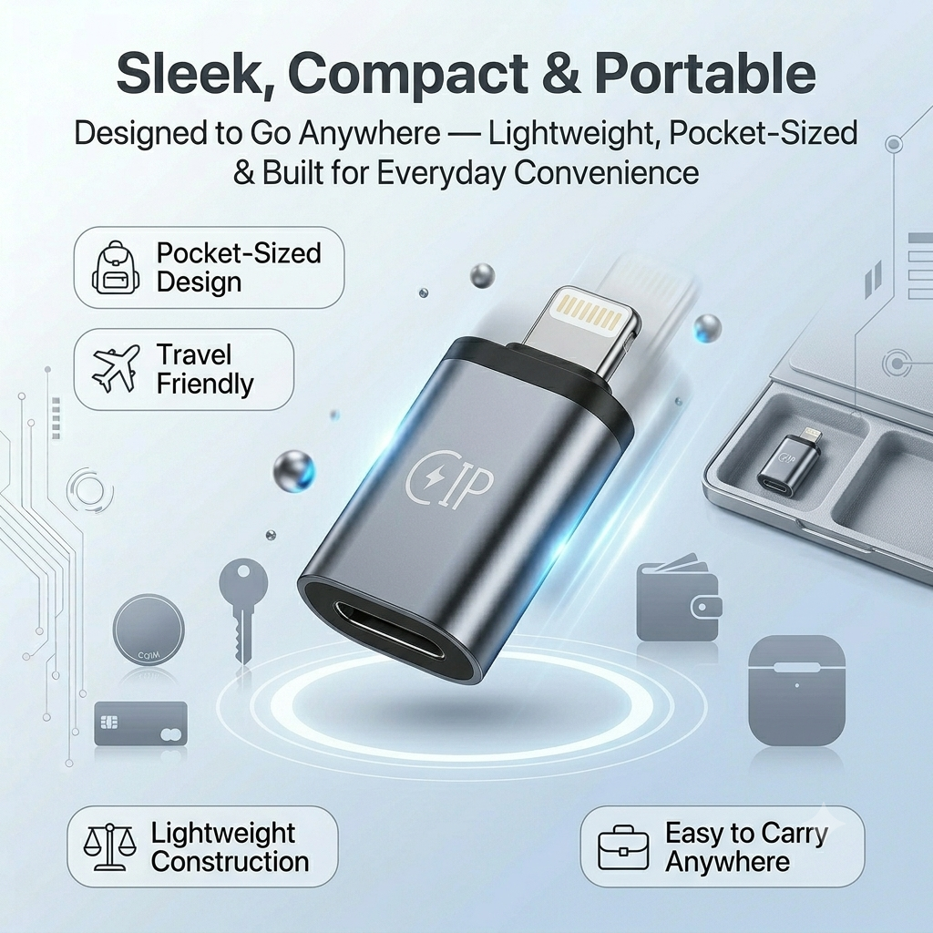 TECPHILE- 20W USB Type-C to Lightning Adapter Converter for iPhone