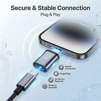 TECPHILE- 20W USB Type-C to Lightning Adapter Converter for iPhone