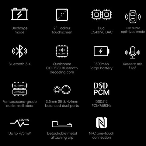 HiBy- W4 Dual CS43198 Portable HiFi Bluetooth Headphone Amp - 0