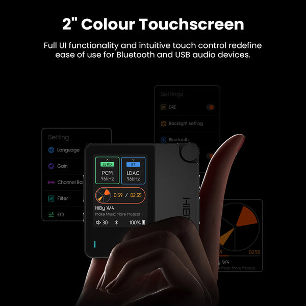 HiBy- W4 Dual CS43198 Portable HiFi Bluetooth Headphone Amp - 13