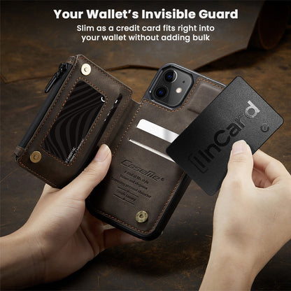 InCard Finder GPS Tracker fits inside a wallet, demonstrating ultra-slim design for invisible protection without bulk.