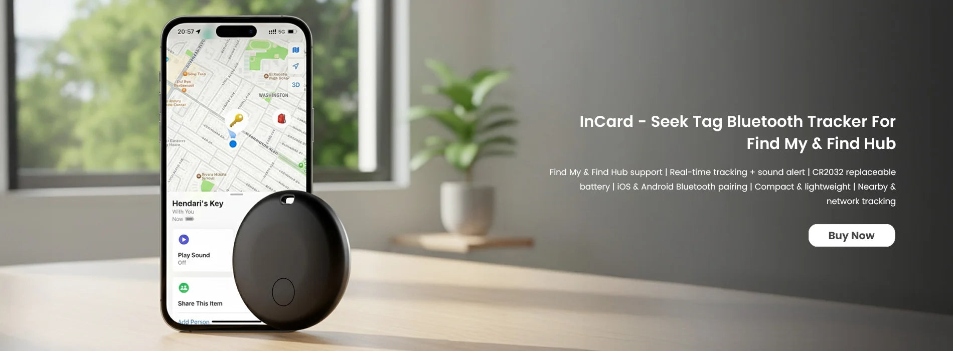 Incard   seek tag bluetooth tracker for find my find hub