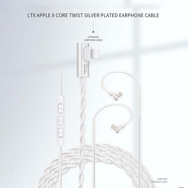 JCALLY LTX Lightning 8-Core Upgrade Cable for IEM - 2