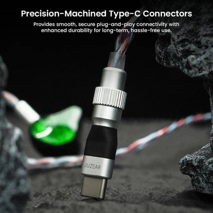 Precision-machined JUZEAR Defiant TYPE-C DAC Adapter with durable connectors for smooth plug-and-play use and long-term reliability.