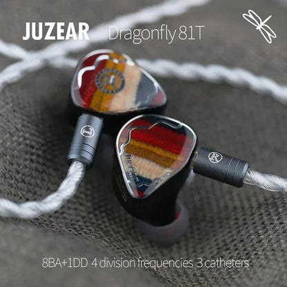 JUZEAR Dragonfly 81T 1DD+8BA Hybrid Drivers IEM