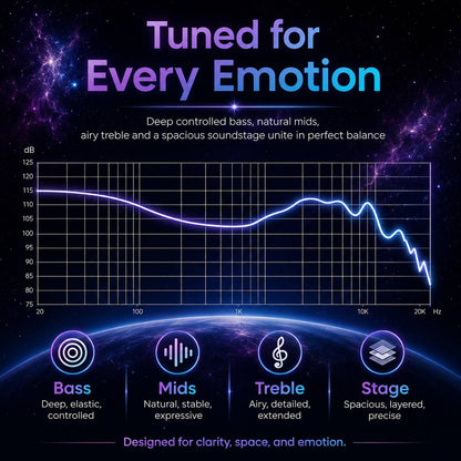 JUZEAR x KOTO Nebula 1DD + 3BA + 1Planar Hybrid Drivers IEMs