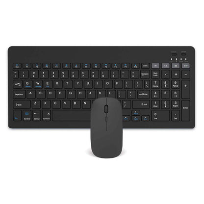 KB2858 Multi-Device Wireless Keyboard and Mouse Combo in black with full-size layout and sleek design, ideal for multitasking setups.