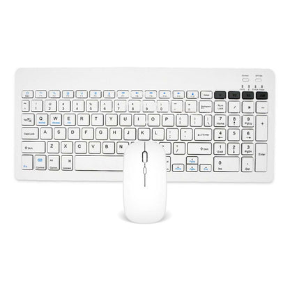 KB2858 Multi-Device Wireless Keyboard and Mouse Combo in white with sleek design, ideal for modern and minimalist setups.