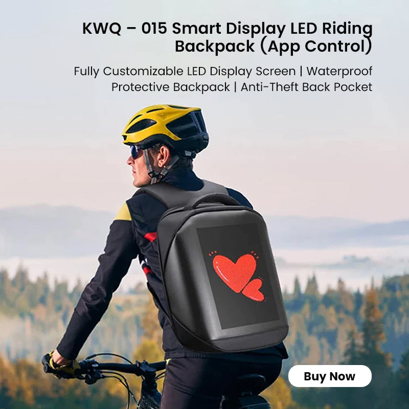 KWQ – 015 Smart Display LED Riding Backpack (App Control)