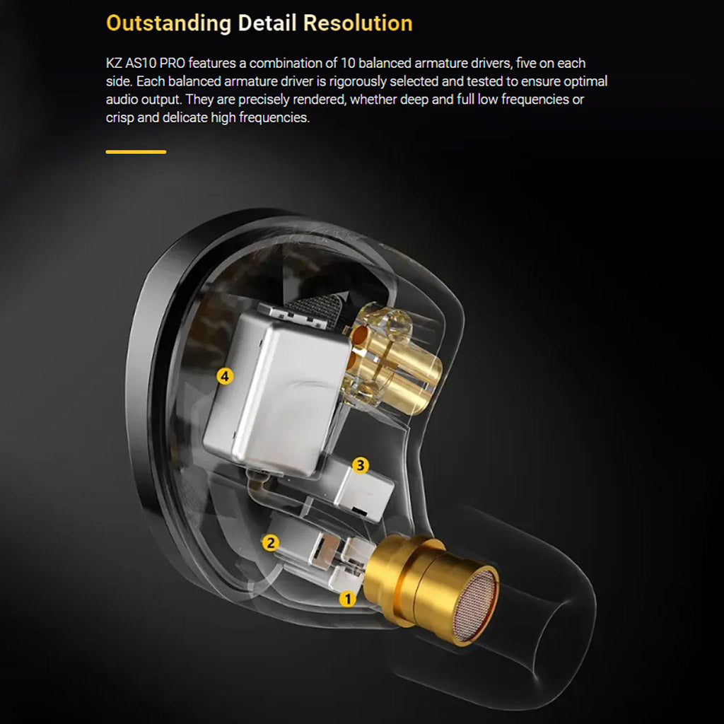 KZ AS10 Pro IEM BAs Drivers