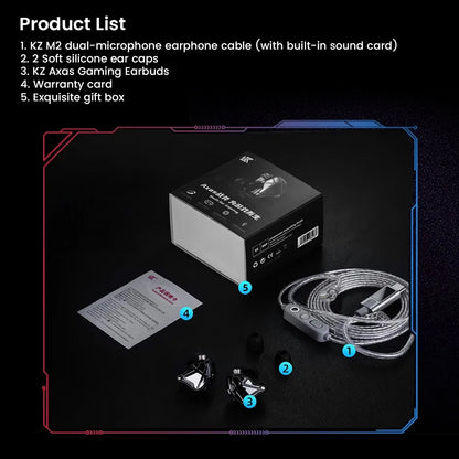 KZ - Axas Gaming IEM with DSP Sound Card & Dual Microphones