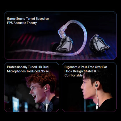 KZ - Axas Gaming IEM with DSP Sound Card & Dual Microphones