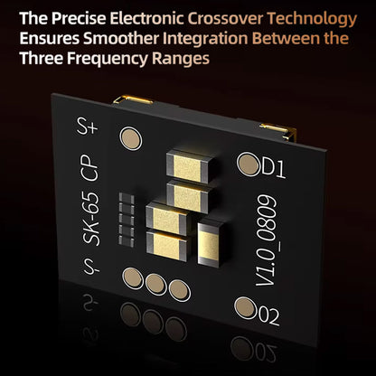 KZ Decet 10 IEM uses precise electronic crossover technology for smooth frequency integration across bass, mids, and treble.
