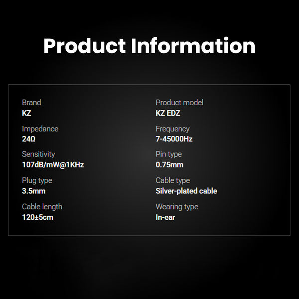 KZ- EDZ Dynamic Driver In-Ear Monitor - 13