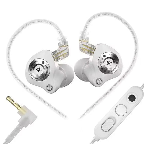 Buy white KZ- EDZ Ultra-Wide Frequency Dynamic Driver IEM