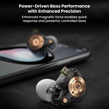High-performance IEM with power-driven bass and magnetic force