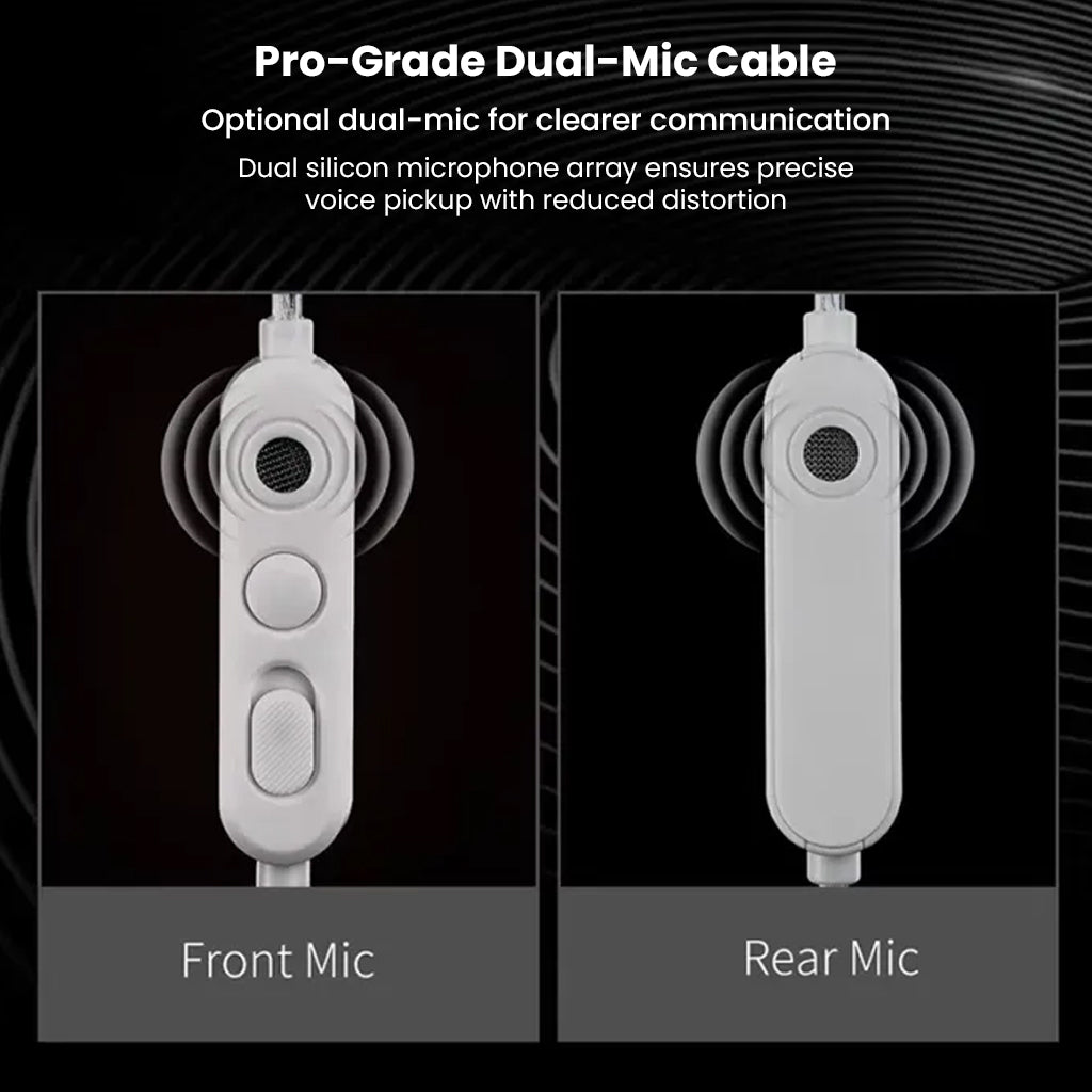 In-ear monitor with dual microphones