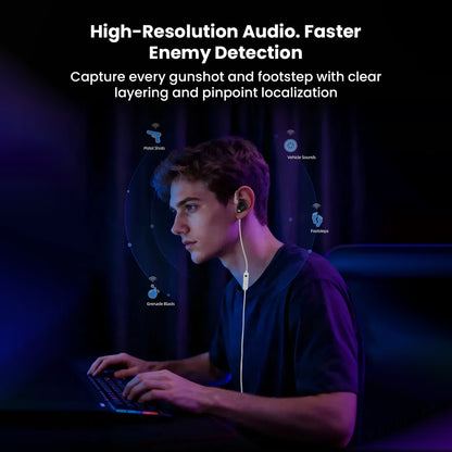 KZ Phantom in-ear monitors with high-resolution audio and layered sound for gaming
