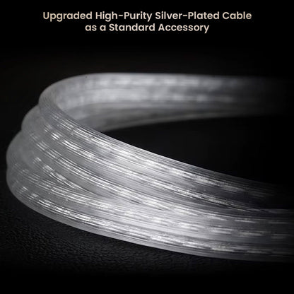 Upgraded high-purity silver-plated cable for KZ ZA12 In Ear Monitor, enhancing audio quality and durability. Standard accessory for premium sound experience.