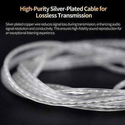 KZ ZS12 ProX Mic IEM Silver Plated Cable
