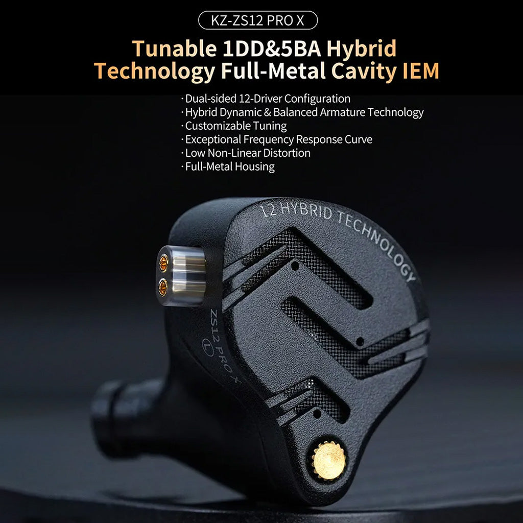 KZ ZS12 ProX 1DD + 5BA Mic IEM 