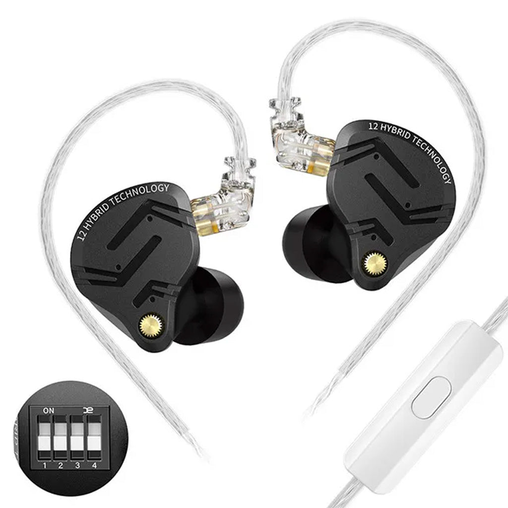 KZ ZS12 ProX Mic IEM wtih tunning Switch 