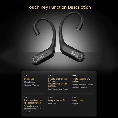 KZ AN01 ANC-Enabled Wireless Adapter for IEMs with touch functions
