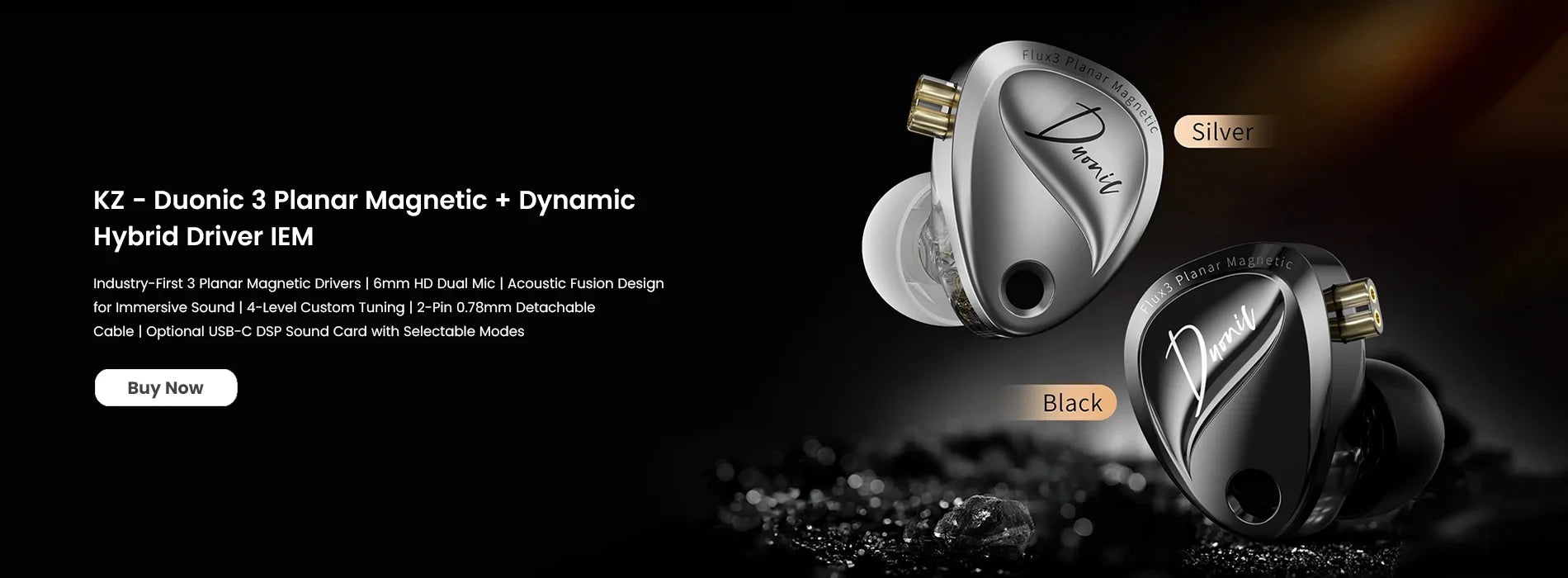 KZ - Duonic 3 Planar Magnetic + Dynamic Hybrid Driver IEM