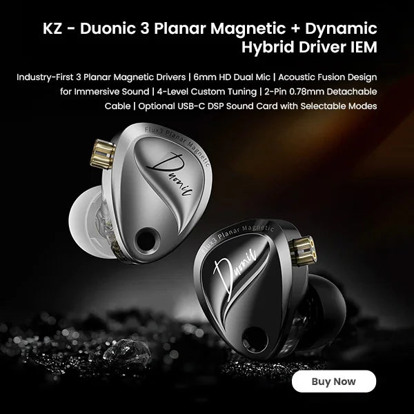 KZ - Duonic 3 Planar Magnetic + Dynamic Hybrid Driver IEM