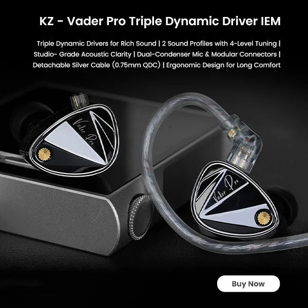 Kz   vader pro triple dynamic driver iem for mobile