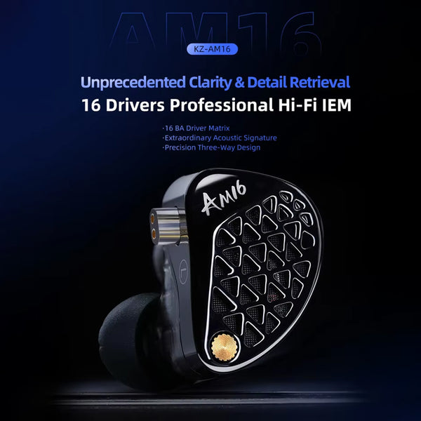 KZ - AM16 Sixteen Driver HiFi In-Ear Monitors - 5