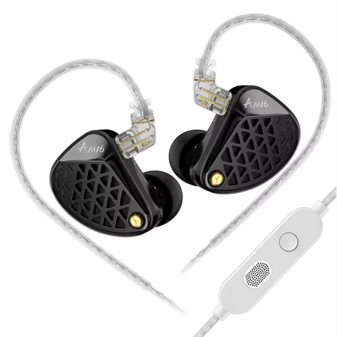 KZ AM16 Sixteen-Driver Hi-Fi In-Ear Monitors Bass Improved with Mic