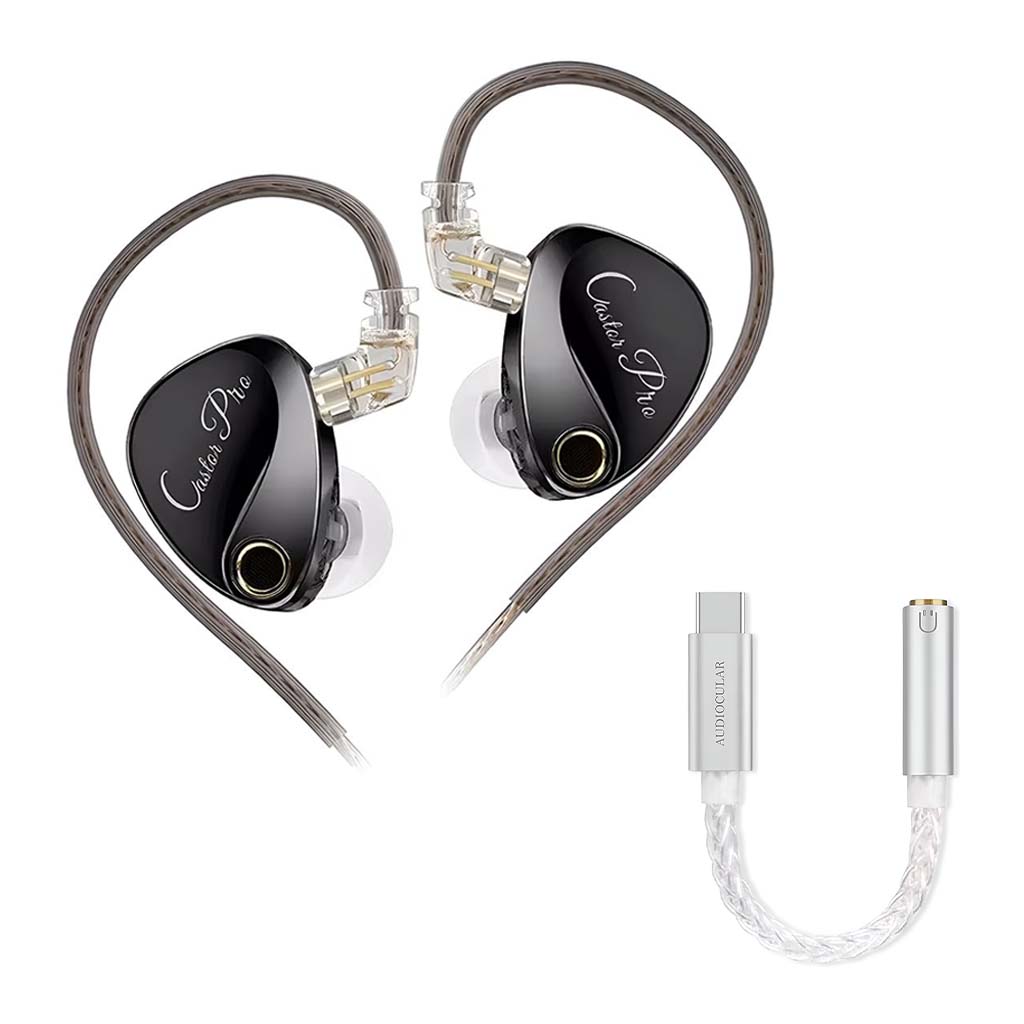 KZ Castor Pro (Improved Bass) IEM + AUDIOCULAR D07 Slim DAC & Amp ...