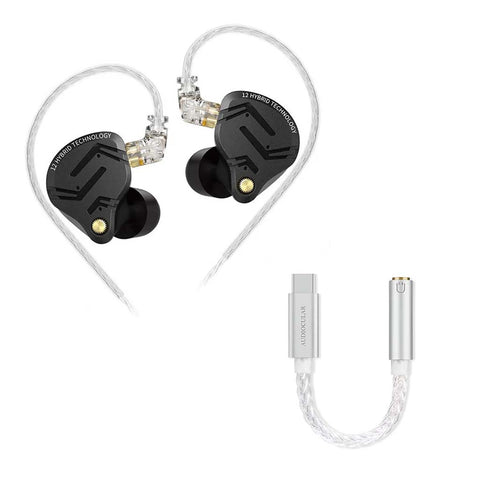KZ ZS12 Pro X IEM + AUDIOCULAR D10 DAC Dongle