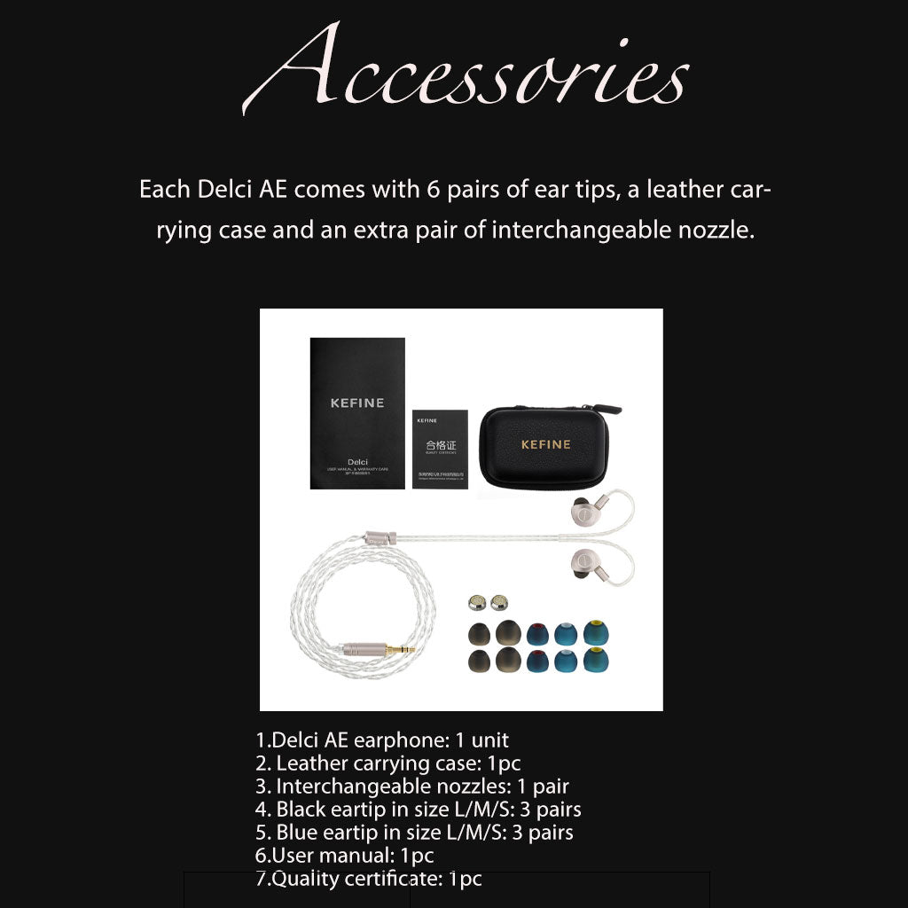 Kefine Delci AE IEM Accessories