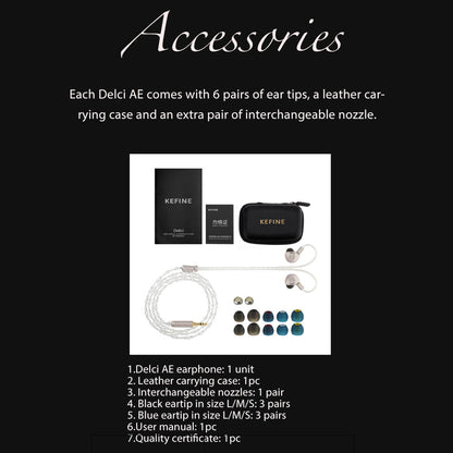 Kefine Delci AE IEM Accessories