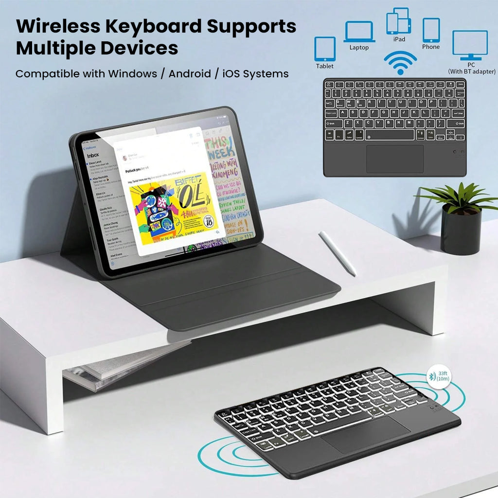 Keyboard Case for Moto Pad 60 Pro, Lenovo Idea Tab Pro 2025, Lenovo Tab P12 12.7”