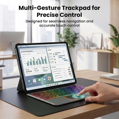 Multi-gesture trackpad with backlit keyboard for OnePlus Pad Go 2 12.1 inch tablet