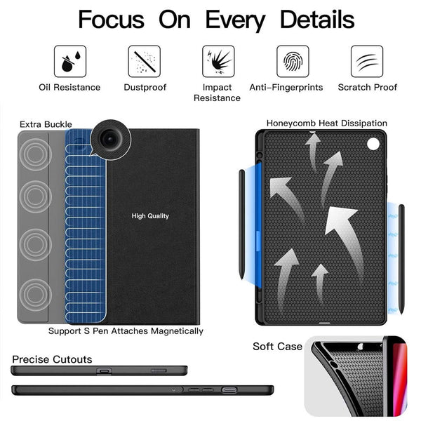 Keyboard Case for Samsung Galaxy Tab A11 / A9 8.7-inch Cover - 9