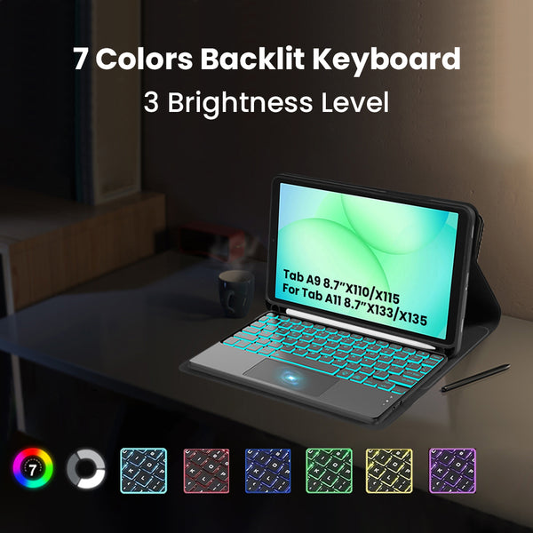 Keyboard Case for Samsung Galaxy Tab A11 / A9 8.7-inch Cover - 3