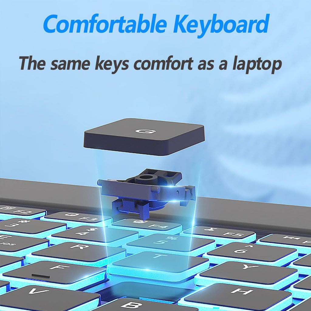 Keyboard Case for Samsung Galaxy Tab A9 Plus silent keys