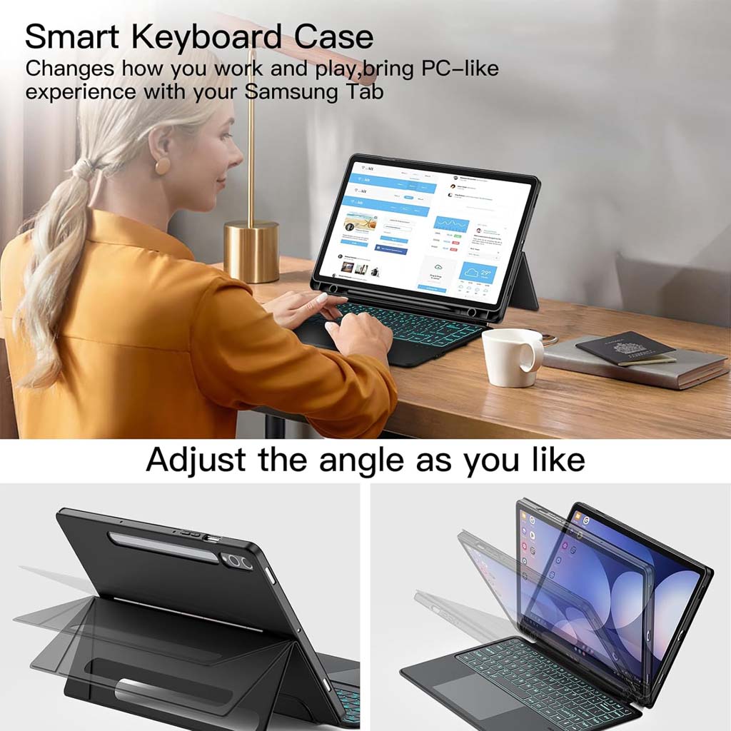 Keyboard Case for Samsung Galaxy Tab S10, S9, S8 Ultra 14.6 inch Cover