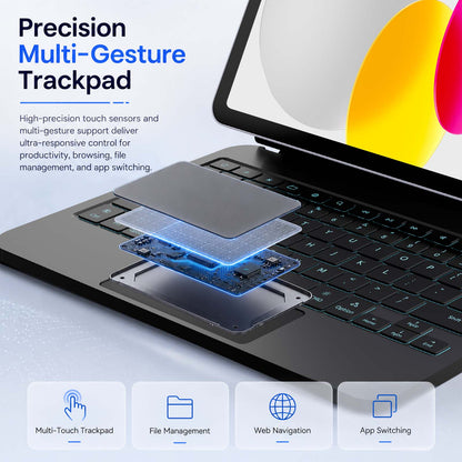 Keyboard Case for iPad A16 (11th Gen) & iPad 10th Gen Cover