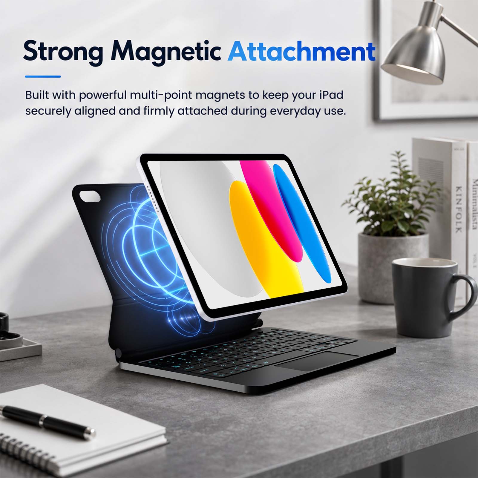 Keyboard Case for iPad A16 (11th Gen) & iPad 10th Gen Cover