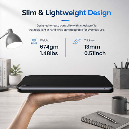 Keyboard Case for iPad A16 (11th Gen) & iPad 10th Gen Cover