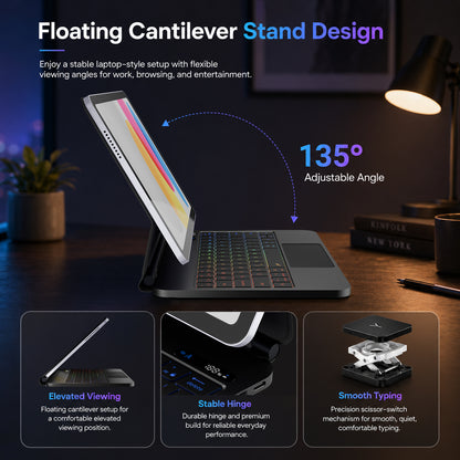 MK-209 Keyboard Case for iPad A16 (11th Gen) & iPad 10th Gen Cover